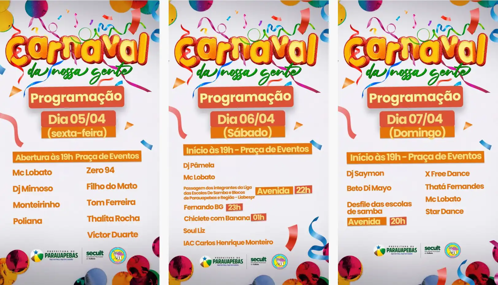 O carnaval de Parauapebas é organizado pela Liga das Escolas de Samba e Blocos Carnavalescos de Parauapebas e Região (Liabespr)