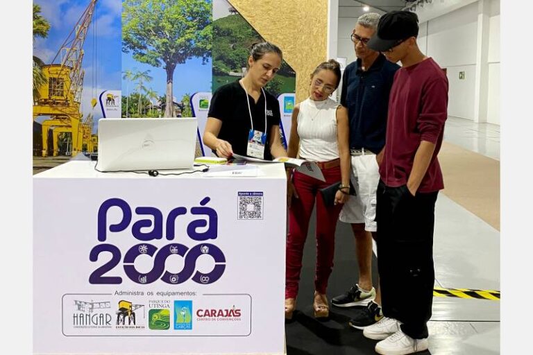 Equipamentos turísticos do Estado do Pará chamam a atenção do público em Santarém, durante a FITA 2024