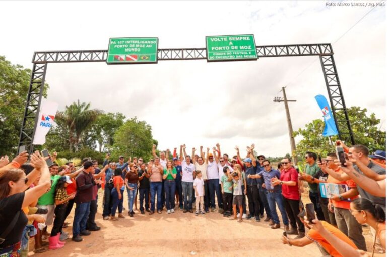 Governo do Pará celebra a abertura da rodovia PA-167 em Porto de Moz