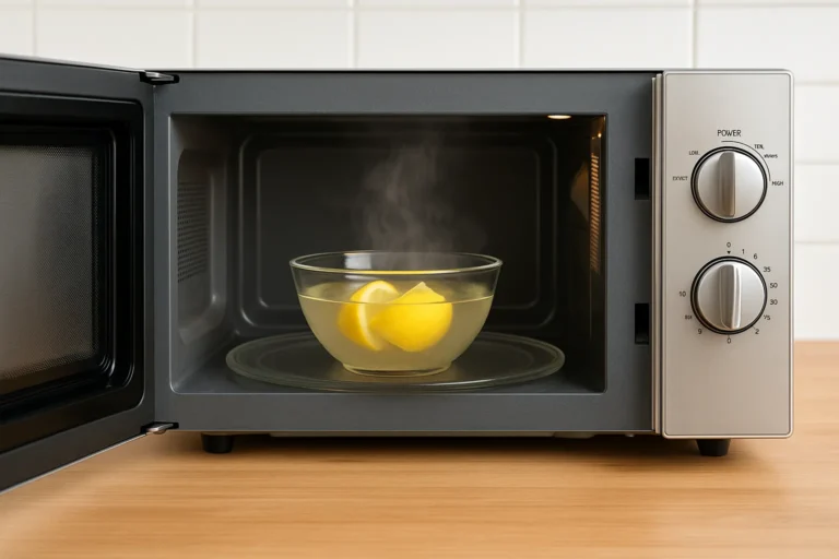 Como limpar e desinfetar o micro-ondas com 2 ingredientes que você já tem em casa