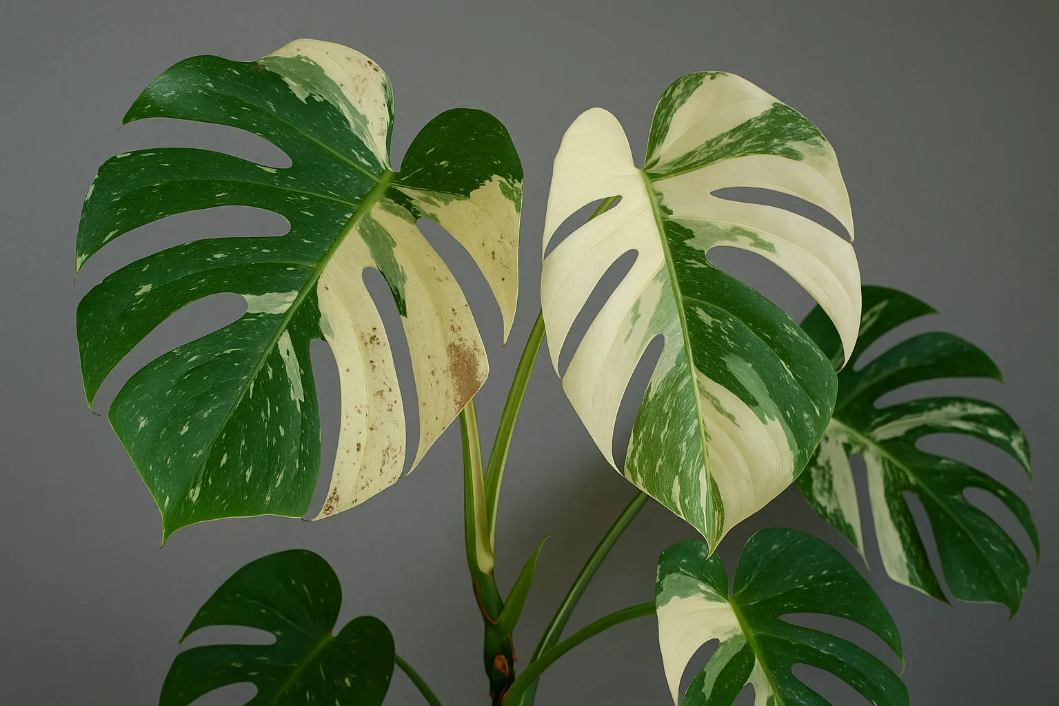 Costela-de-adão variegata com manchas marrons Esse erro pode ser fatal