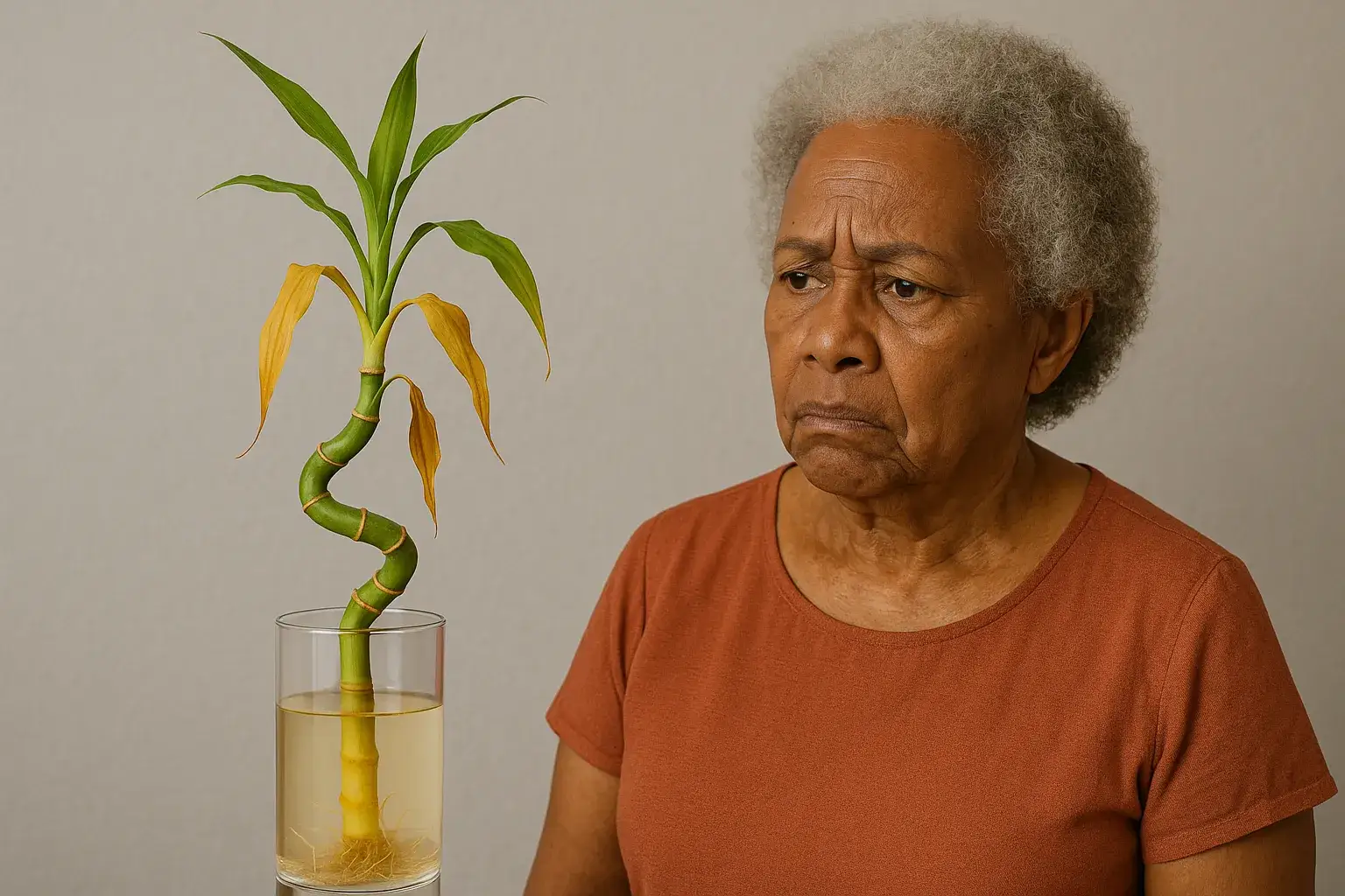 Bambu-da-sorte doente