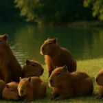 Capivaras em grupo revelam 6 comportamentos sociais que lembram os humanos Capivaras em grupo revelam 6 comportamentos sociais que lembram os humanos