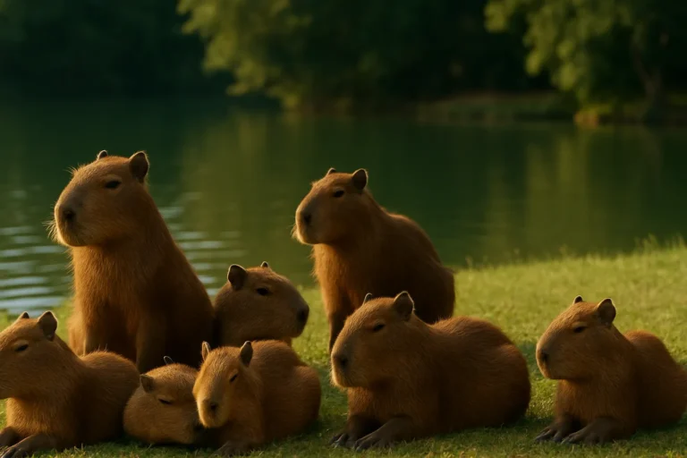 Capivaras em grupo revelam 6 comportamentos sociais que lembram os humanos