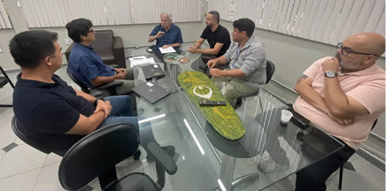 O secretário de Desenvolvimento Agropecuário e da Pesca, Giovanni Queiroz, na reunião que elogiou a iniciativa e informou que o BID propôs a parceria voltada às ações sustentáveis no Pará