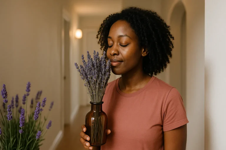 Vasos de lavanda no corredor mudam a energia do ambiente e ainda perfumam