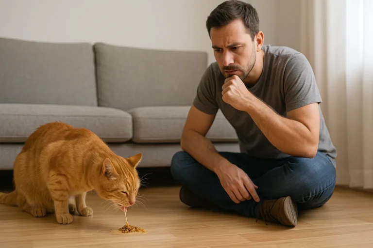 5 motivos que explicam um gato vomitando a ração com frequência