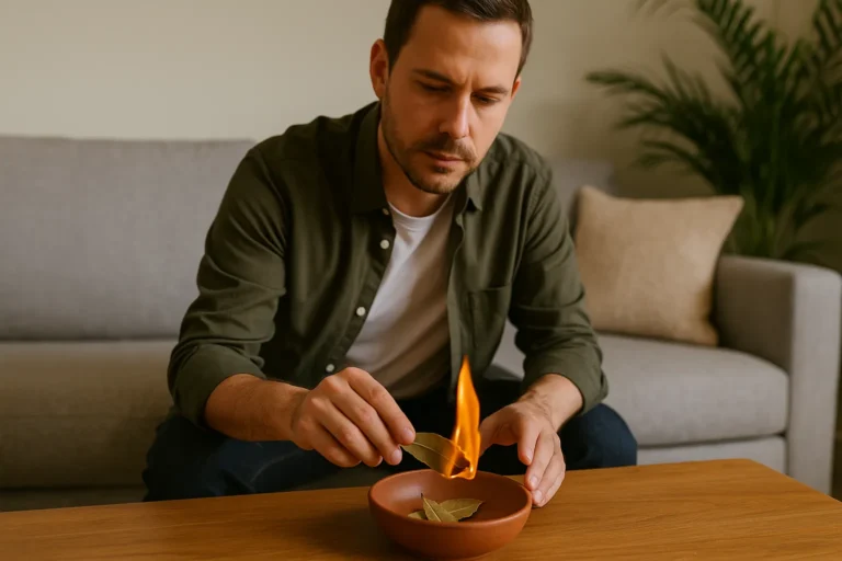 A energia da casa melhorou quando tirei aquele tapete velho e queimei 3 folhas de louro