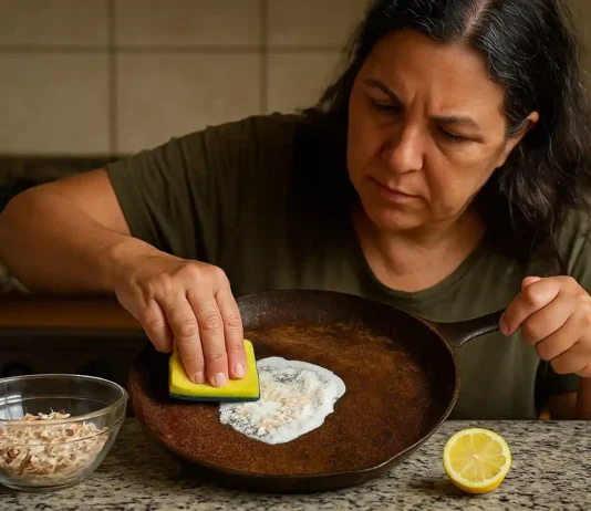 Casca de ovo com limão remove ferrugem da panela em segundos Casca de ovo com limão remove ferrugem da panela em segundos