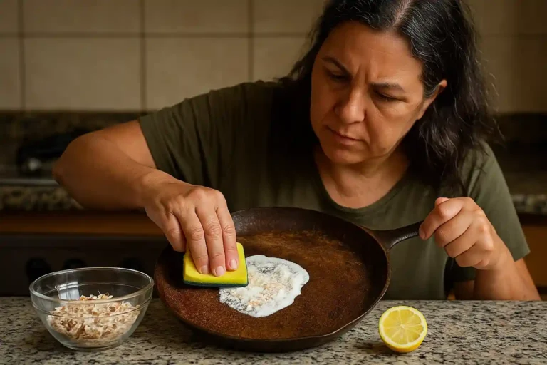 Casca de ovo com limão remove ferrugem da panela em segundos