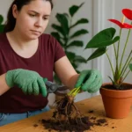 Como fazer muda de antúrio sem danificar as raízes Como fazer muda de antúrio sem danificar as raízes