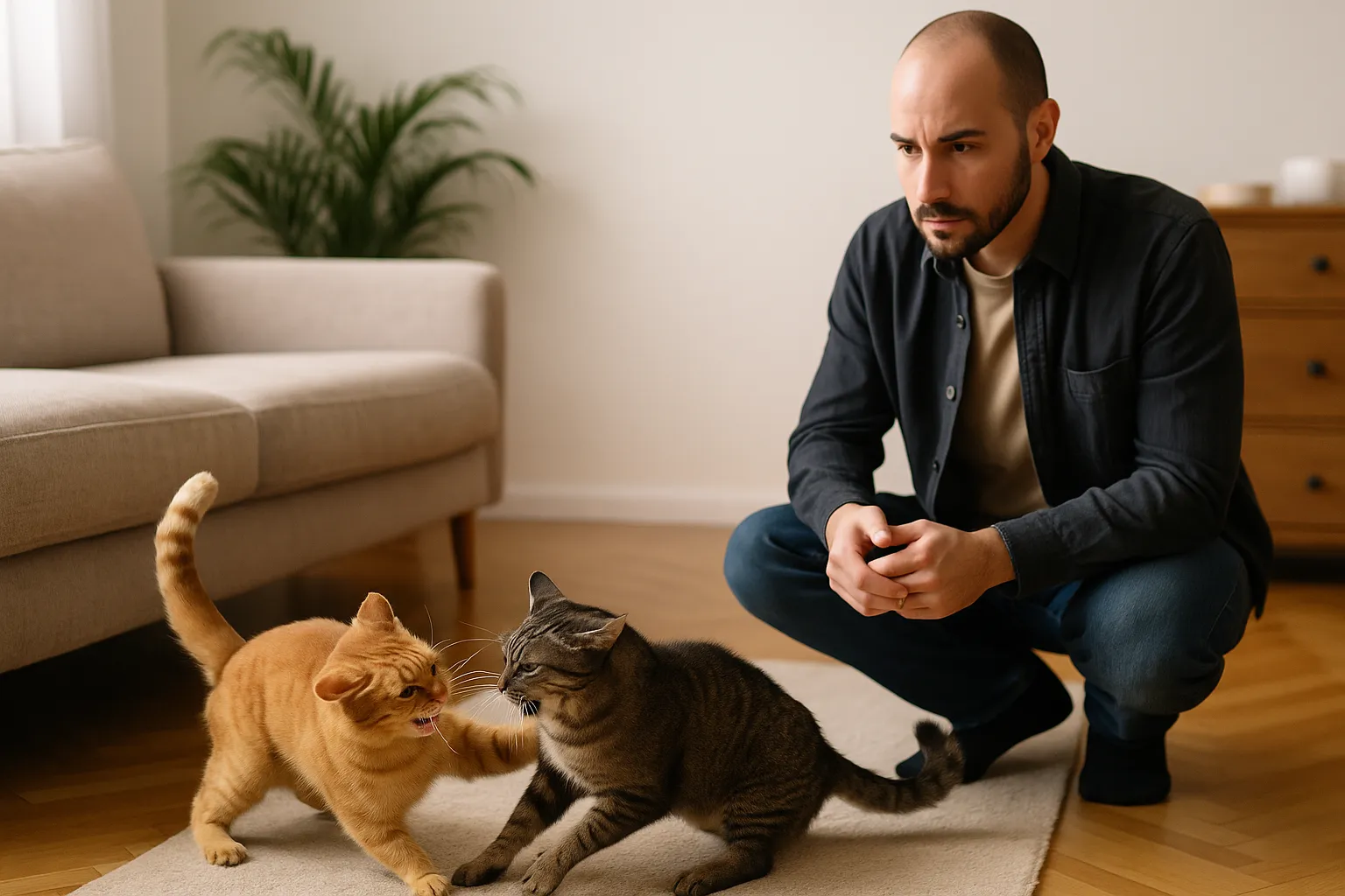 Gatos brigando em casa - Veja o que fazer para acalmá-los (2)