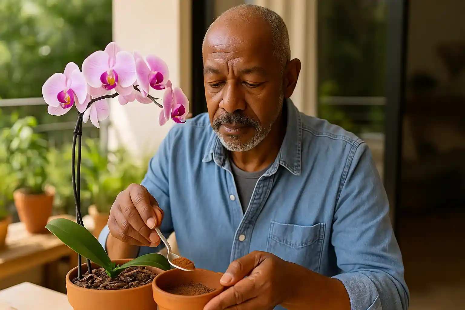 Uma colher de canela faz orquídea florir novamente