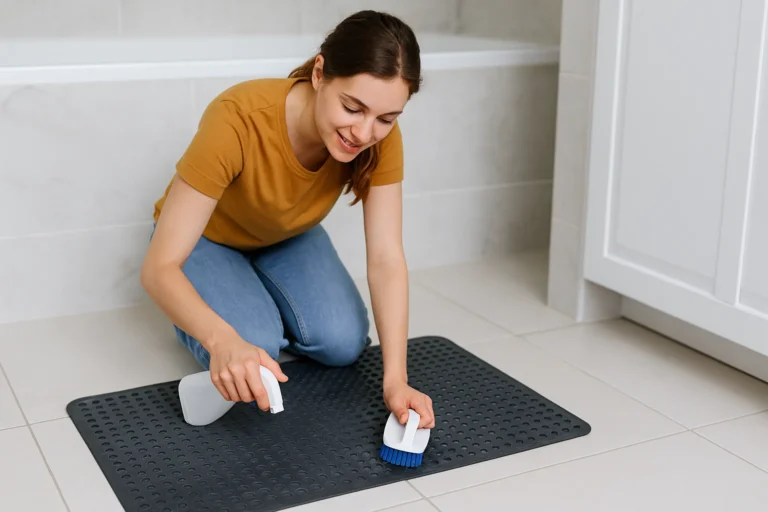 Como manter o tapete antiderrapante limpo e funcional