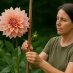Dália gigante precisa de tutor? Como manter a flor ereta Dália gigante precisa de tutor Como manter a flor ereta