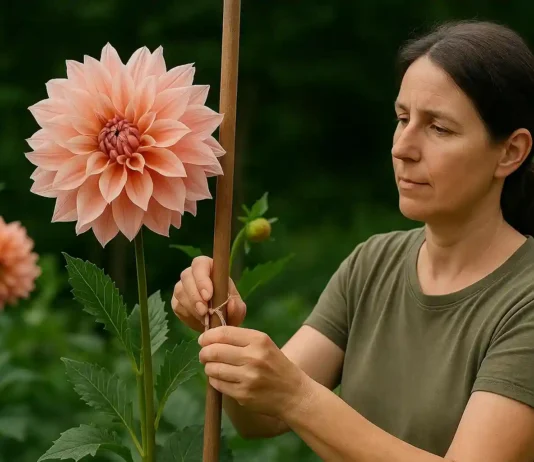 Dália gigante precisa de tutor? Como manter a flor ereta Dália gigante precisa de tutor Como manter a flor ereta