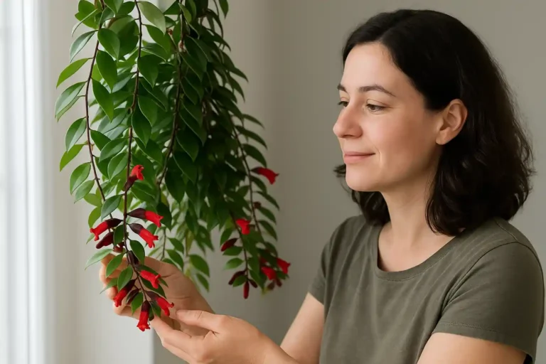 Flor-batom curiosidades para florescer como buquê pendente