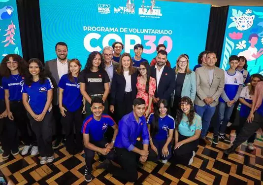 COP30 terá 1.500 voluntários preparados para acolher o mundo Reprodução
