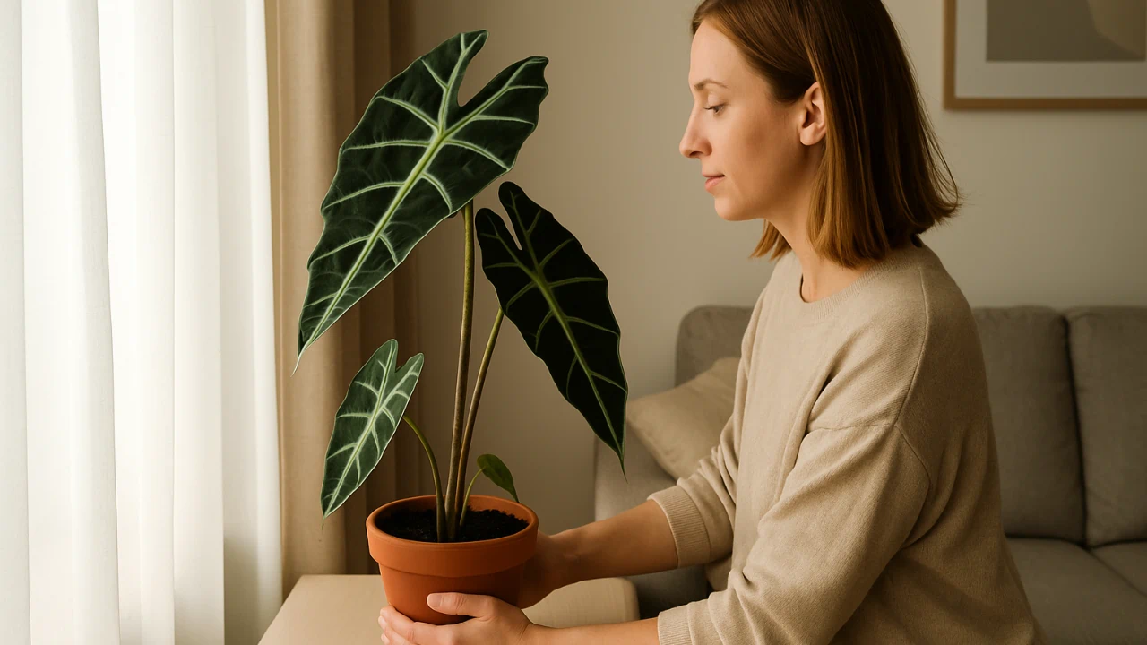 Erro de iluminação que está queimando folhas de sua alocasia sem você perceber