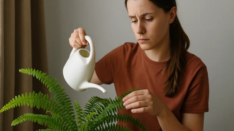 Erro de rega que faz metade das samambaias morrerem antes do primeiro ano