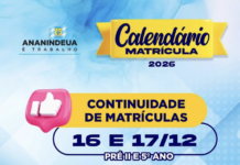 Matrículas 2026 em Ananindeua: continuidade para alunos da rede municipal ocorre nos dias 16 e 17 de dezembro