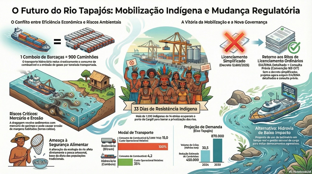 Tapajós expõe limites da pressa na logística amazônica