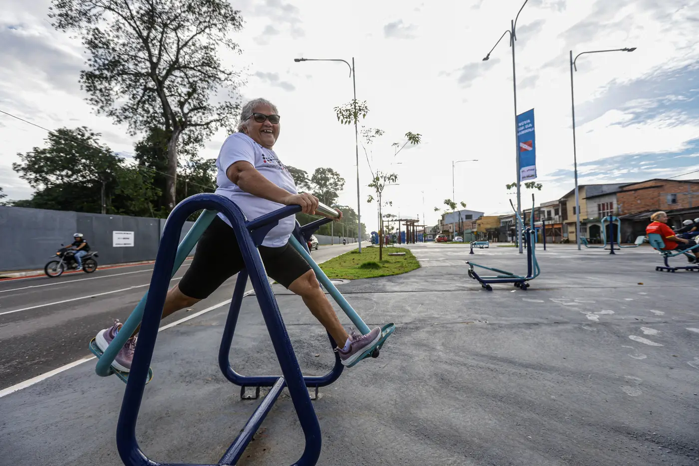 A alegria tranquila na rotina de exercícios