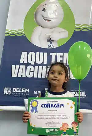 Durante a campanha de vacinação escolar, destinada a crianças de 0 a 6 anos