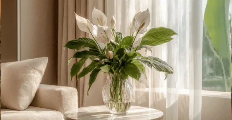 Lírio da paz com flor verde não significa que a planta está doente
