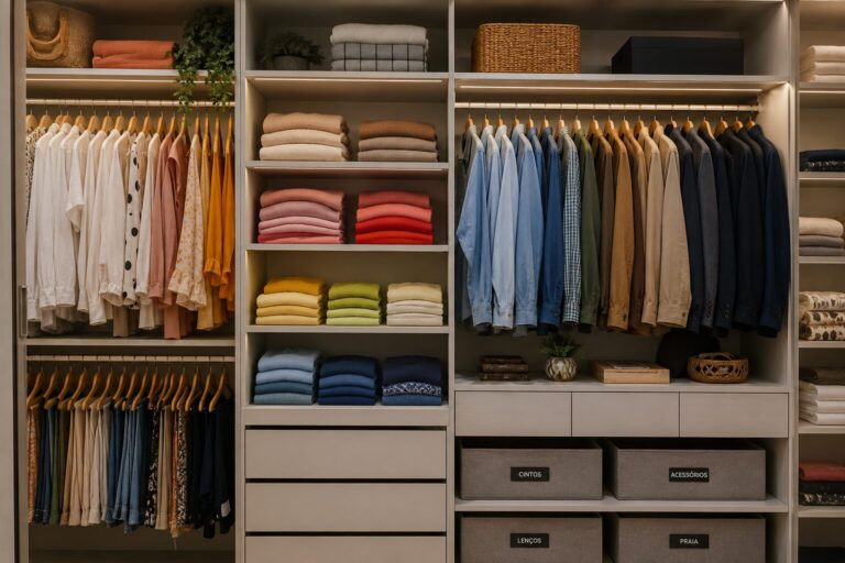 Como organizar guarda-roupa pequeno e ganhar espaço de verdade