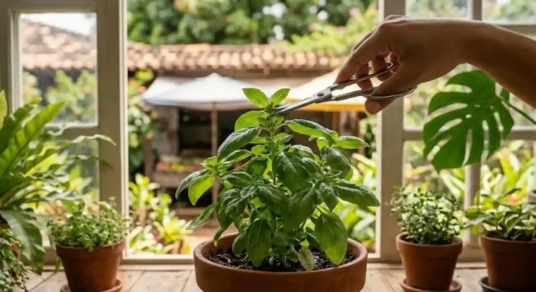 Podar o manjericão do jeito certo faz a planta viver por anos