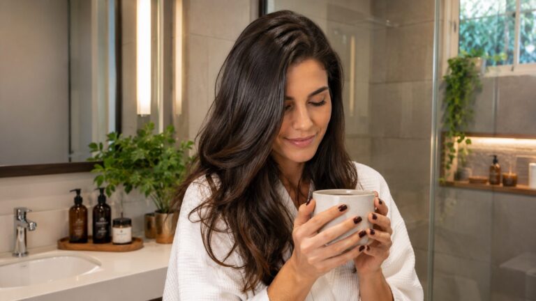 Café nos fios: tingimento natural que dá brilho escuro