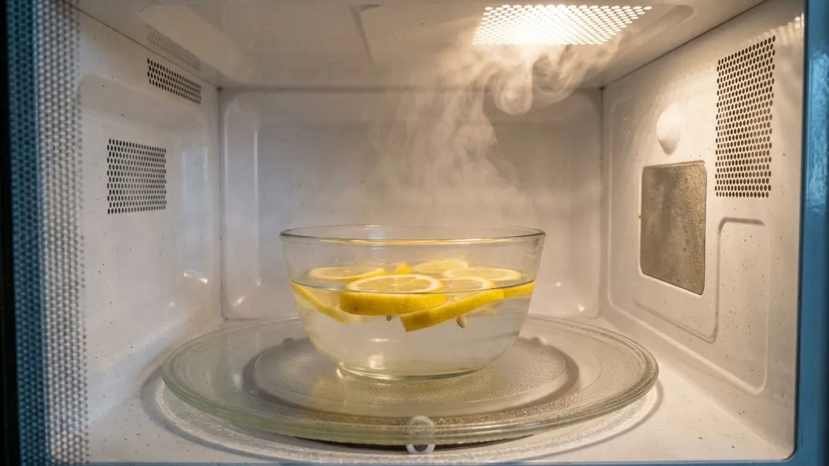 Micro-ondas com cheiro de comida velha, limpe com limão em 5 minutos Micro-ondas com cheiro de comida velha, limpe com limão em 5 minutos