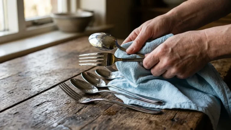 Talheres manchados voltam a brilhar com pasta simples de bicarbonato