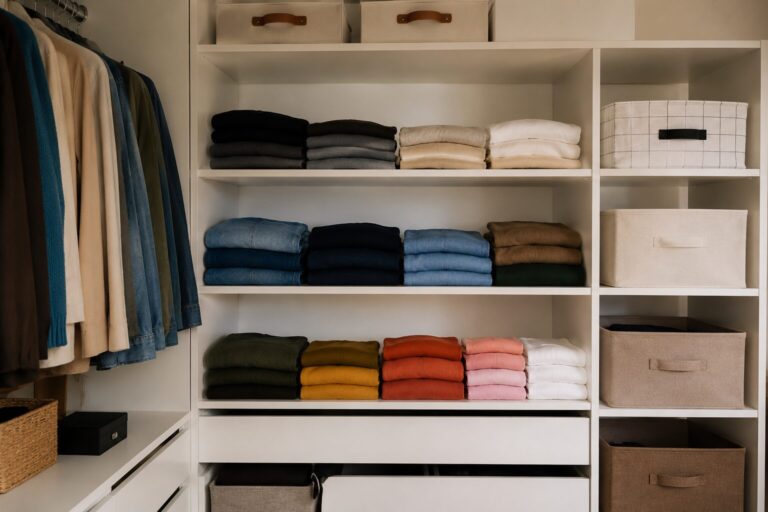 Organização do guarda-roupa: método simples para ganhar espaço