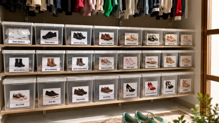 Sapatos organizados sem sapateira: 5 ideias geniais