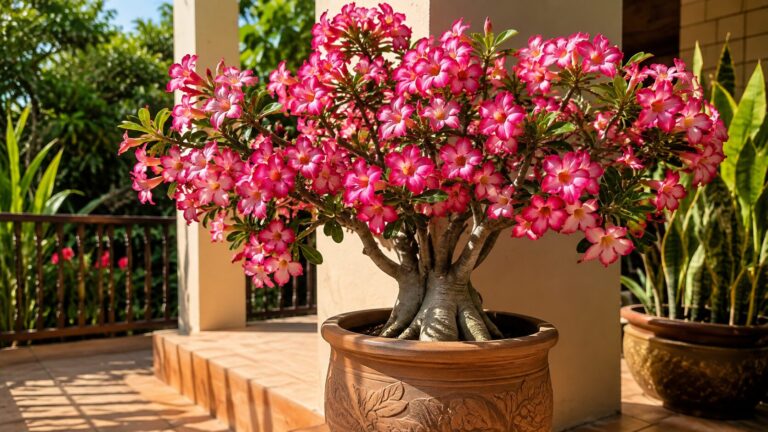 Sua rosa do deserto floresce pouco? O erro pode estar na rega e não no adubo