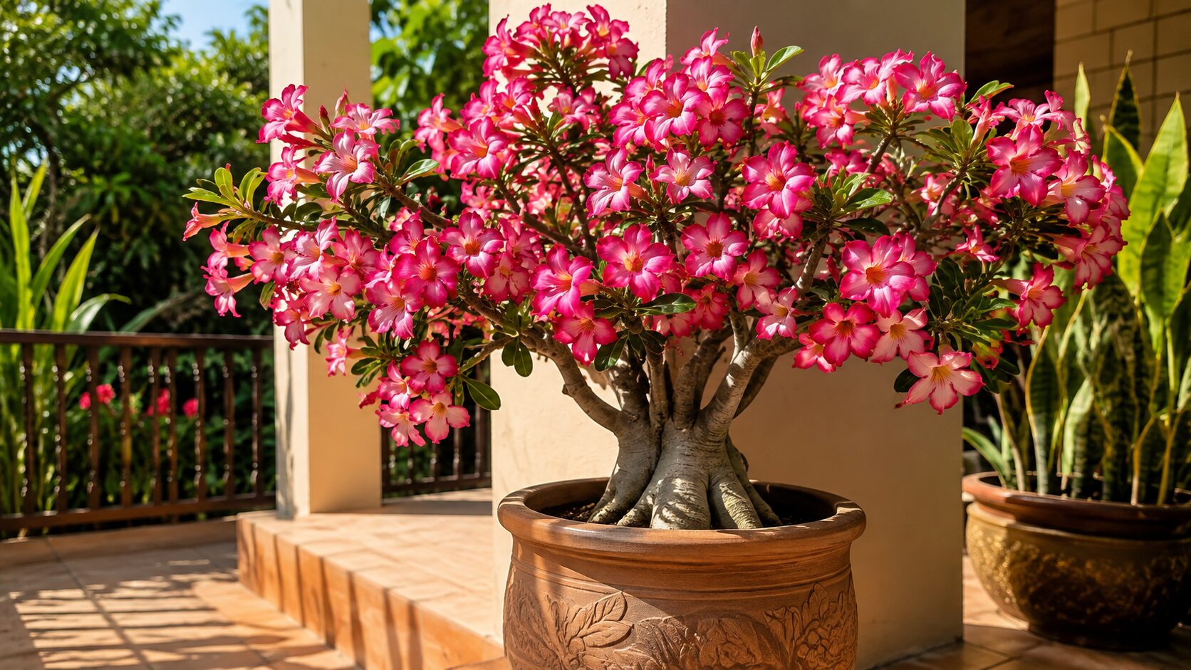 Sua rosa do deserto floresce pouco? O erro pode estar na rega e não no adubo Sua rosa do deserto floresce pouco? O erro pode estar na rega e não no adubo