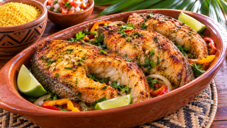 Filhote assado com ervas amazônicas: receita fácil para um almoço especial