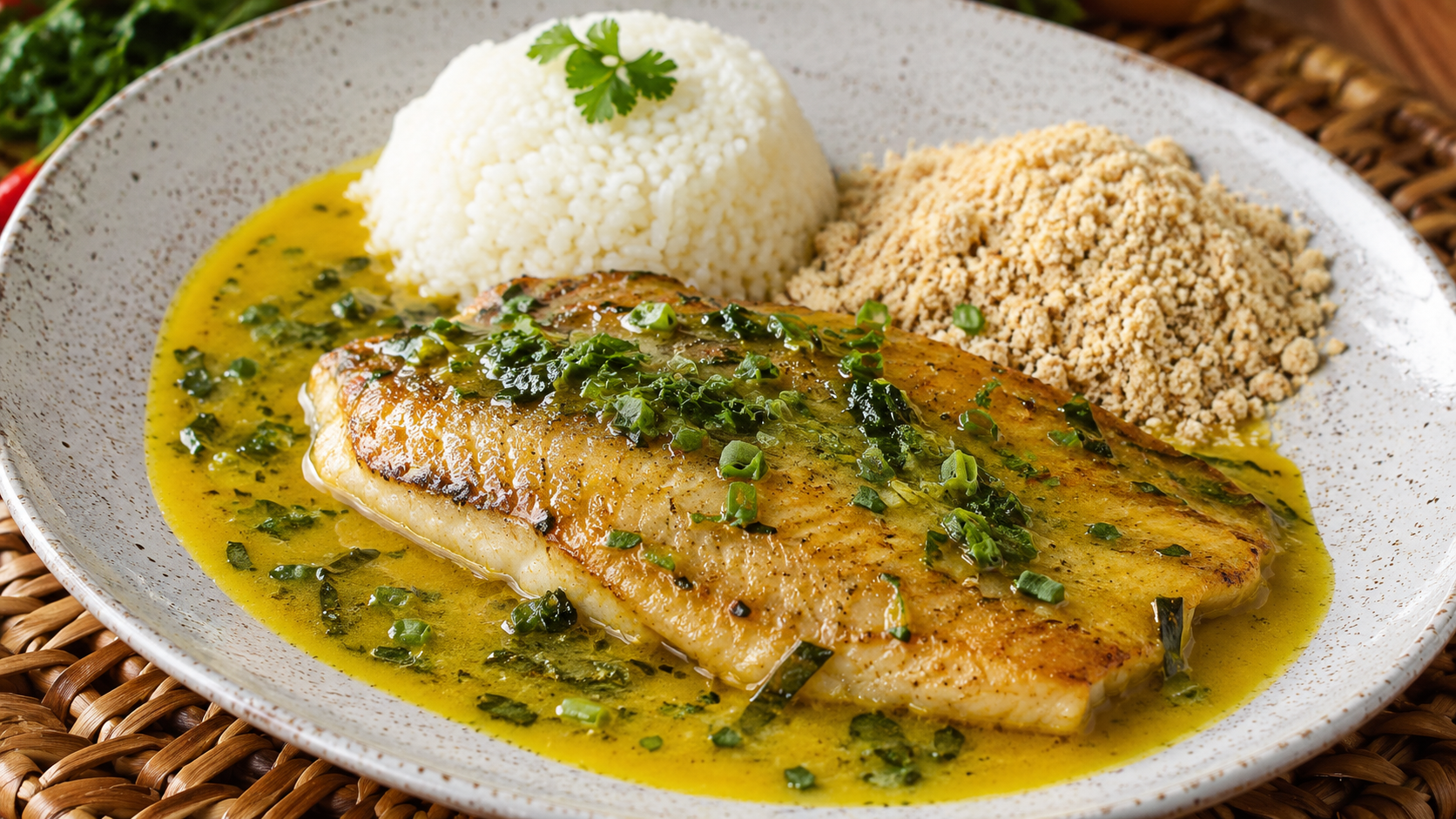 Filé de peixe ao molho de tucupi: receita diferente para variar o almoço Filé de peixe ao molho de tucupi: receita diferente para variar o almoço