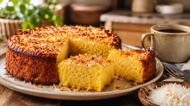 Bolo de milho com coco: receita de liquidificador que perfuma a cozinha inteira