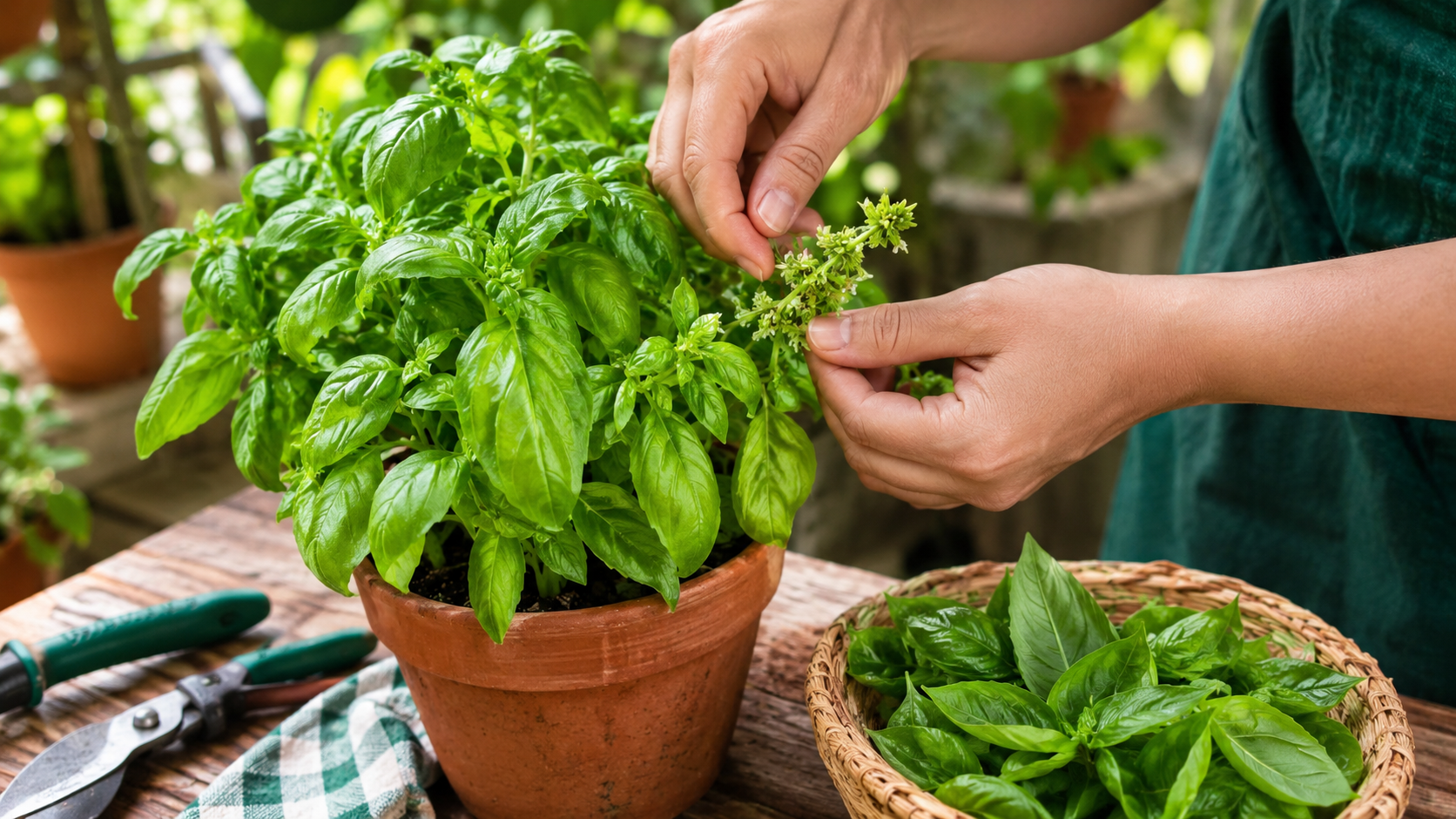 Manjericão florindo rápido: como prolongar a produção de folhas na sua horta Manjericão florindo rápido: como prolongar a produção de folhas na sua horta
