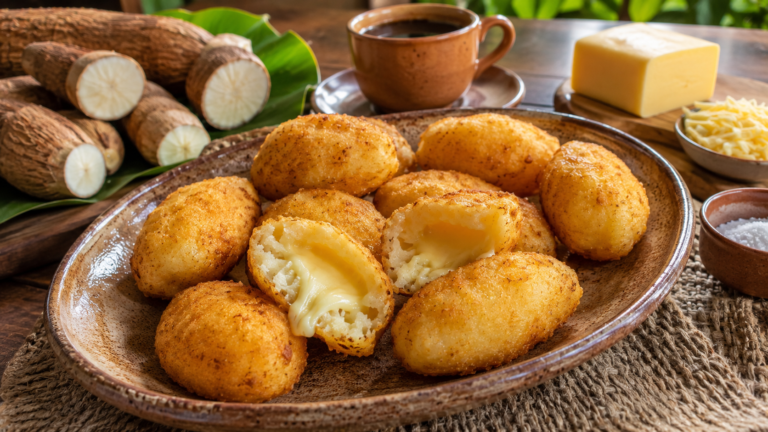 Bolinho de macaxeira com queijo: receita dourada para o café da tarde