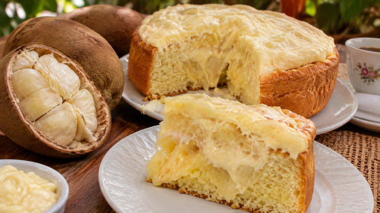 Bolo de cupuaçu com cobertura cremosa: sobremesa amazônica para o café da tarde