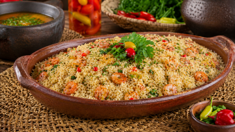 Arroz paraense com camarão seco e cheiro verde: prato simples cheio de sabor regional