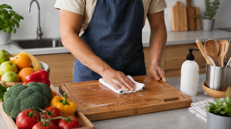 Tábua de corte com cheiro de comida? Veja como higienizar corretamente e evitar contaminação