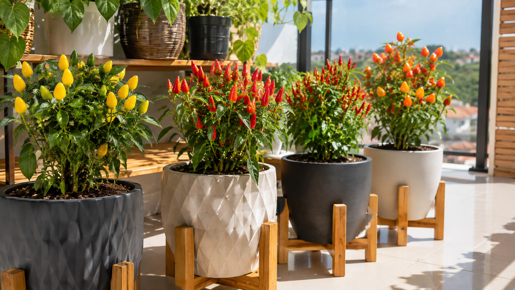 Mini horta com pimentas: espécies fáceis para cultivar em casa Mini horta com pimentas: espécies fáceis para cultivar em casa