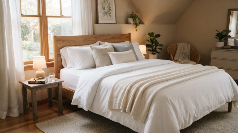 Cama arrumada com cara de hotel: 6 detalhes que mudam o quarto inteiro