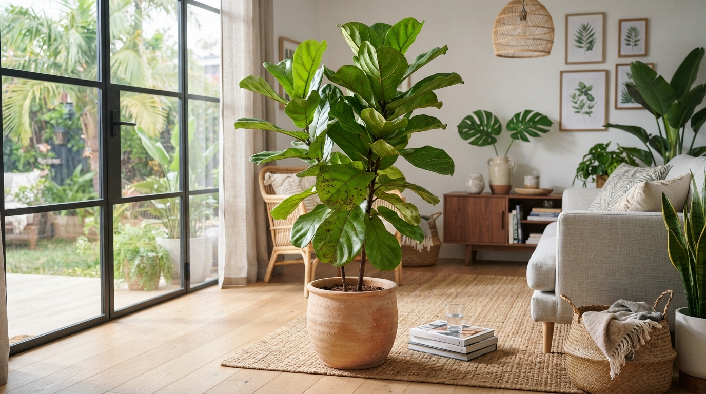 Ficus lyrata com folhas manchadas? Descubra o que está acontecendo antes que a planta piore Ficus lyrata com folhas manchadas? Descubra o que está acontecendo antes que a planta piore