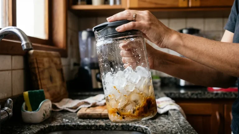 Jarra de suco com fundo sujo veja como limpar com sal e gelo